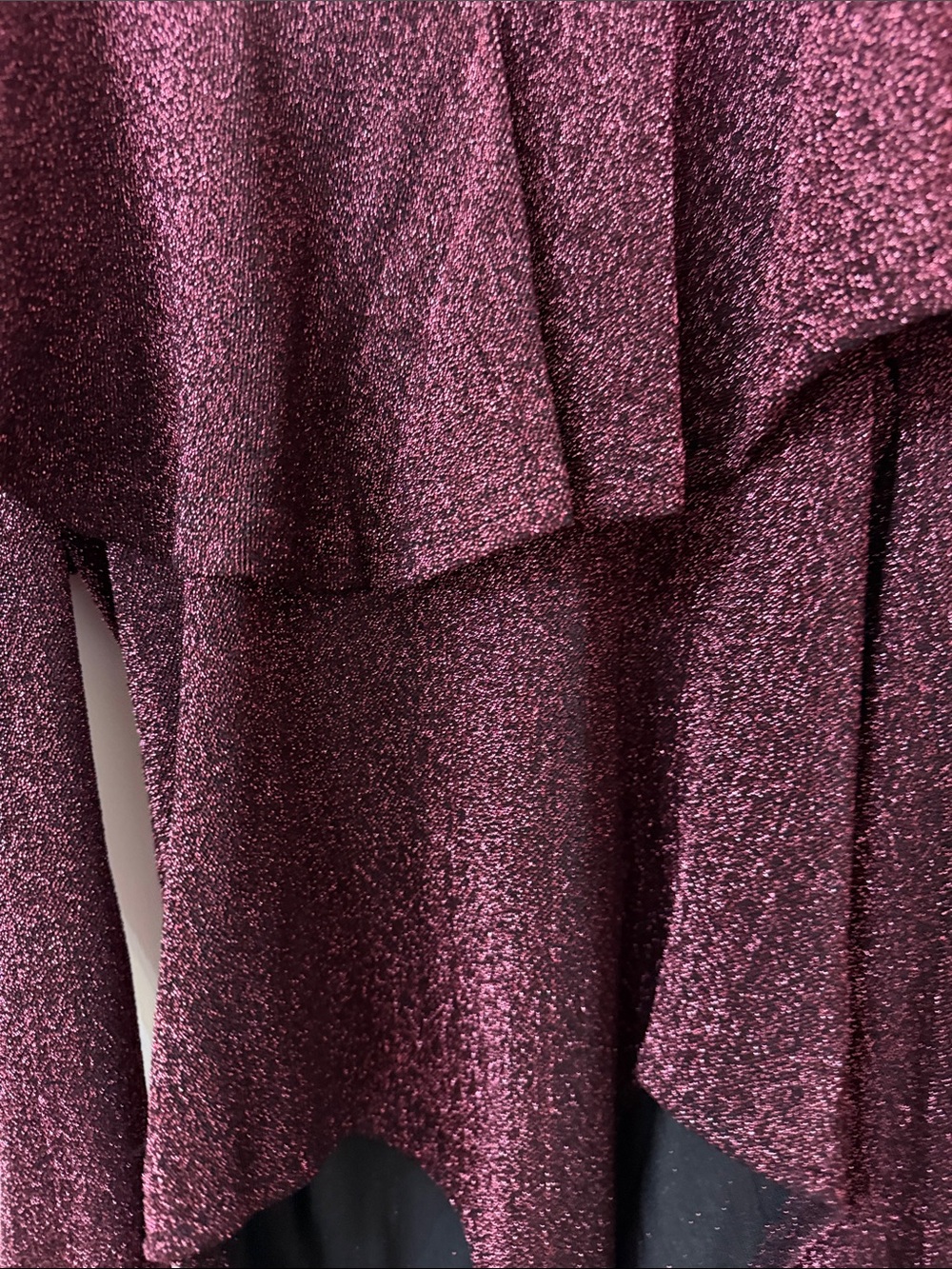 Sparkling Plum Off-Shoulder Ruffle Bodysuit - Picture 2 of 4